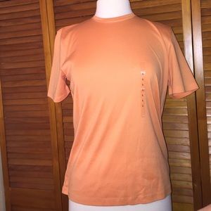 Jones New York SIGNATURE apricot orange shirt top